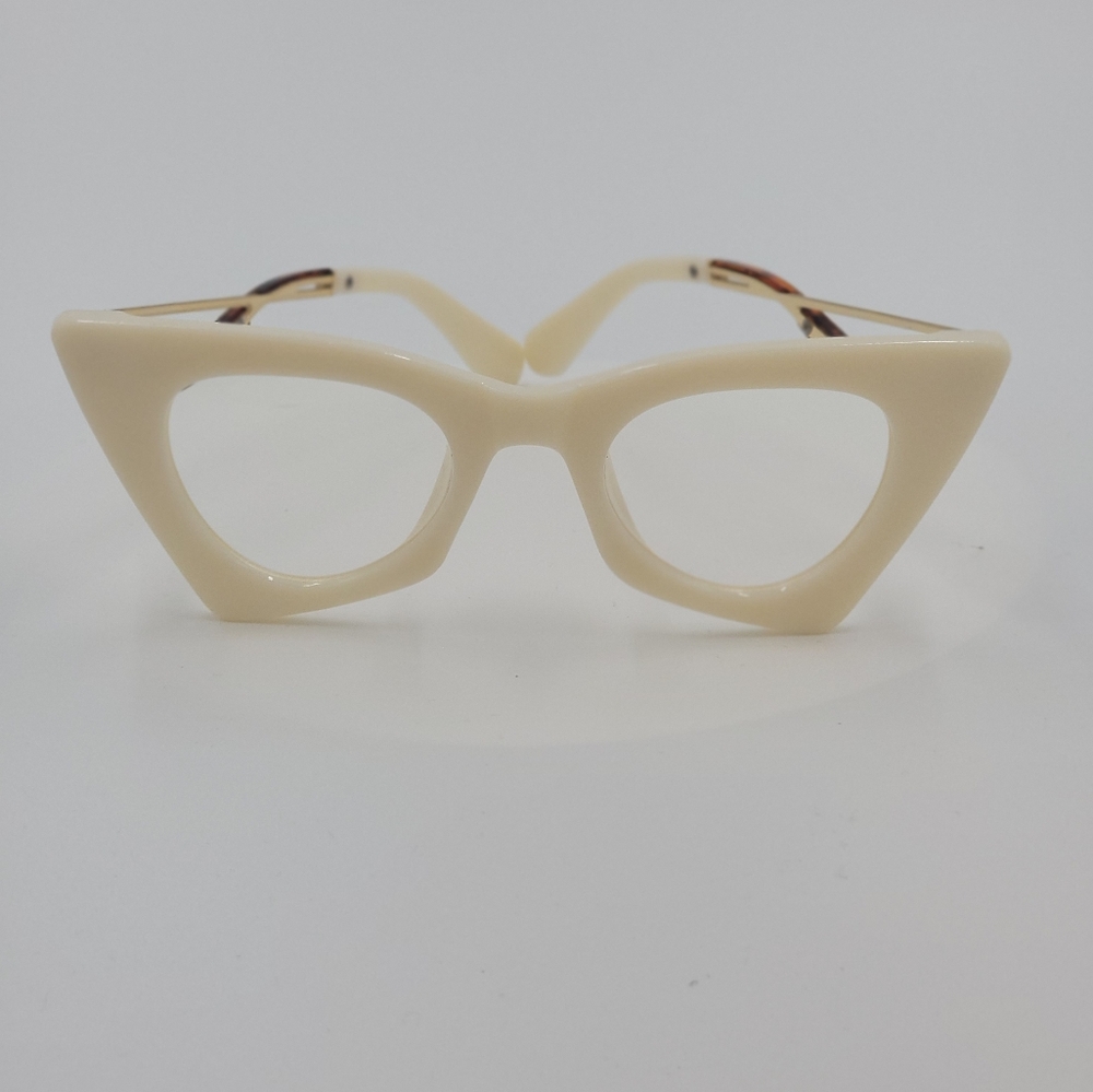 Cream Rectangular Glasses Frames Accessories